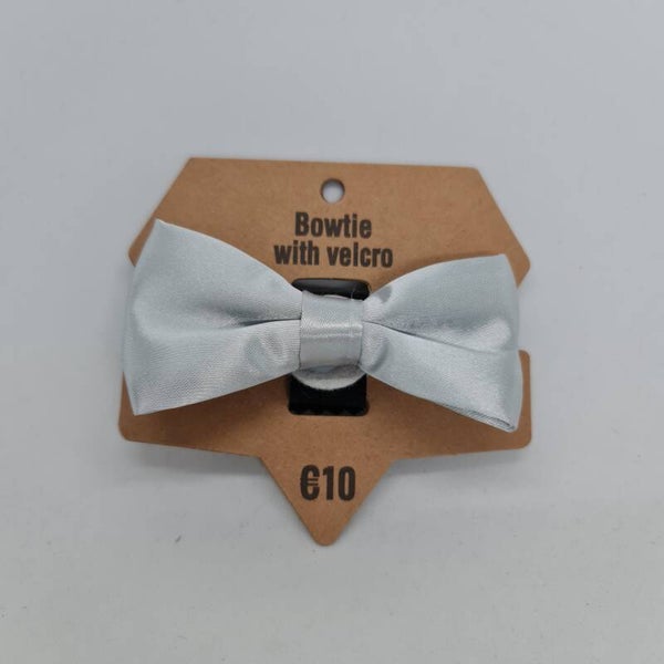 Strikje met velcro lichtgrijs