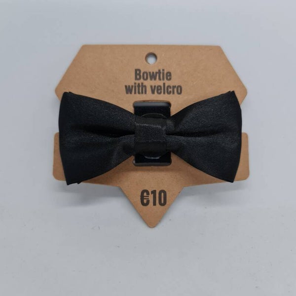 Strikje met velcro zwart