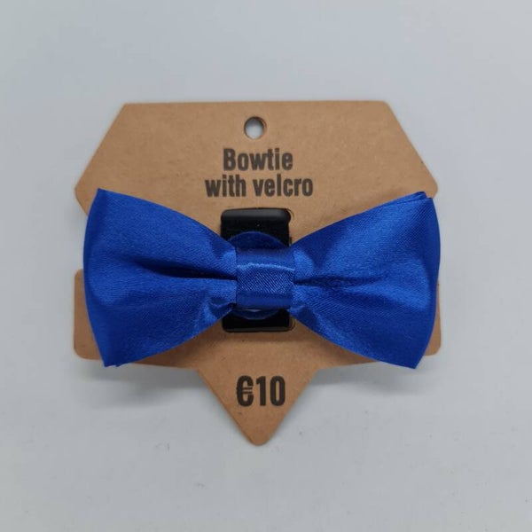 Strikje met velcro fel blauw