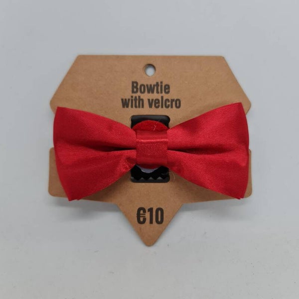 Strikje met velcro fel rood