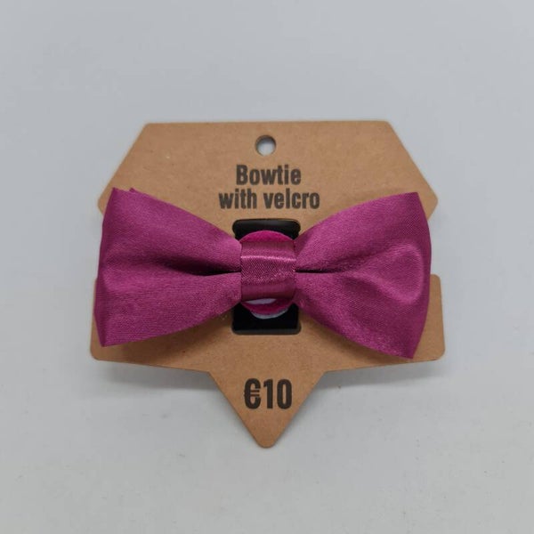 Strikje met velcro eggplant