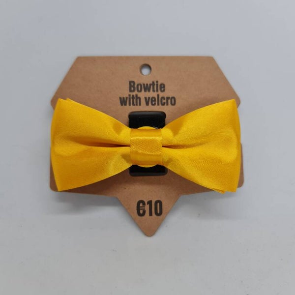 Strikje met velcro geel
