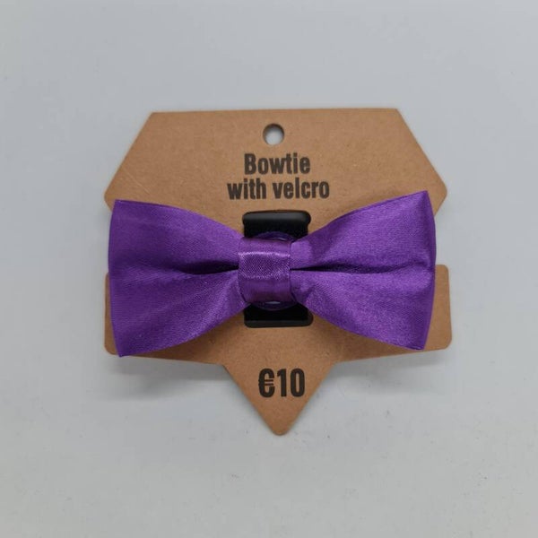 Strikje met velcro paars