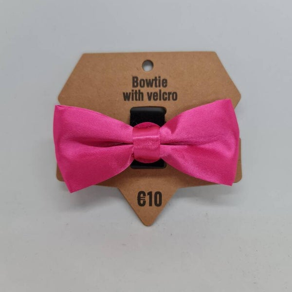 Strikje met velcro fuchsia