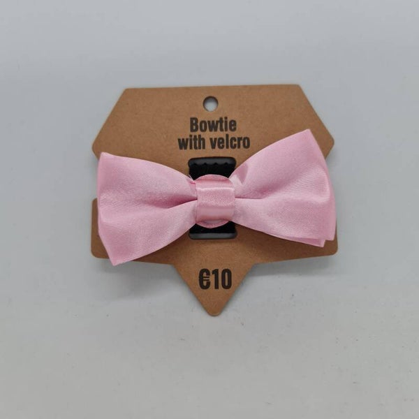 Strikje met velcro roze