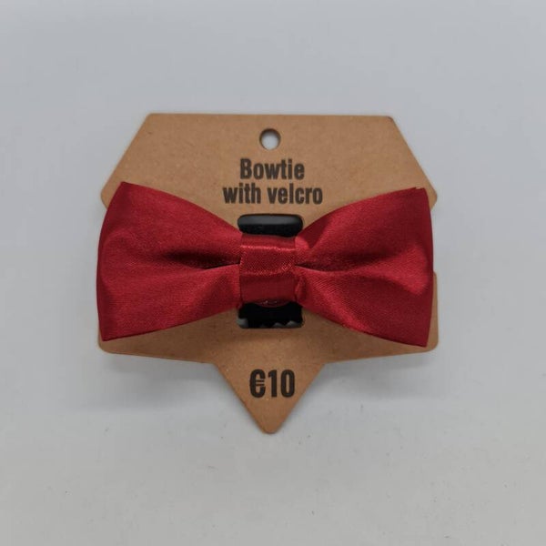 Strikje met velcro donkerrood