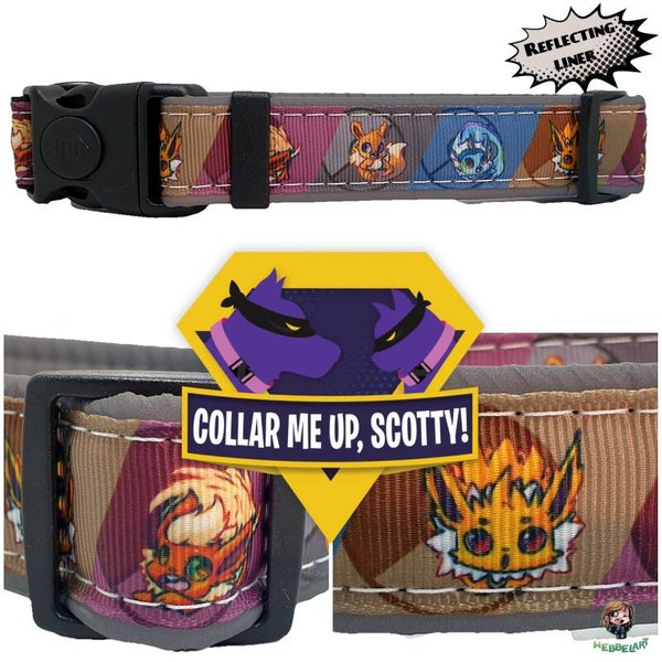 Webbelbeestjes donker halsband