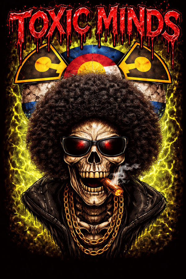 Toxic Minds Black Smoked Out Skeleton T-shirt