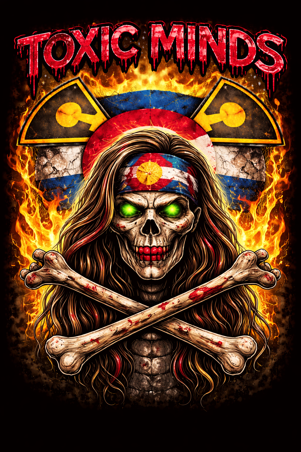 Toxic Minds Lady Crossbones Black T-shirt
