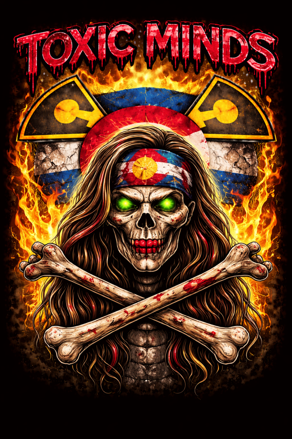 Toxic Minds Lady Crossbones Black T-shirt