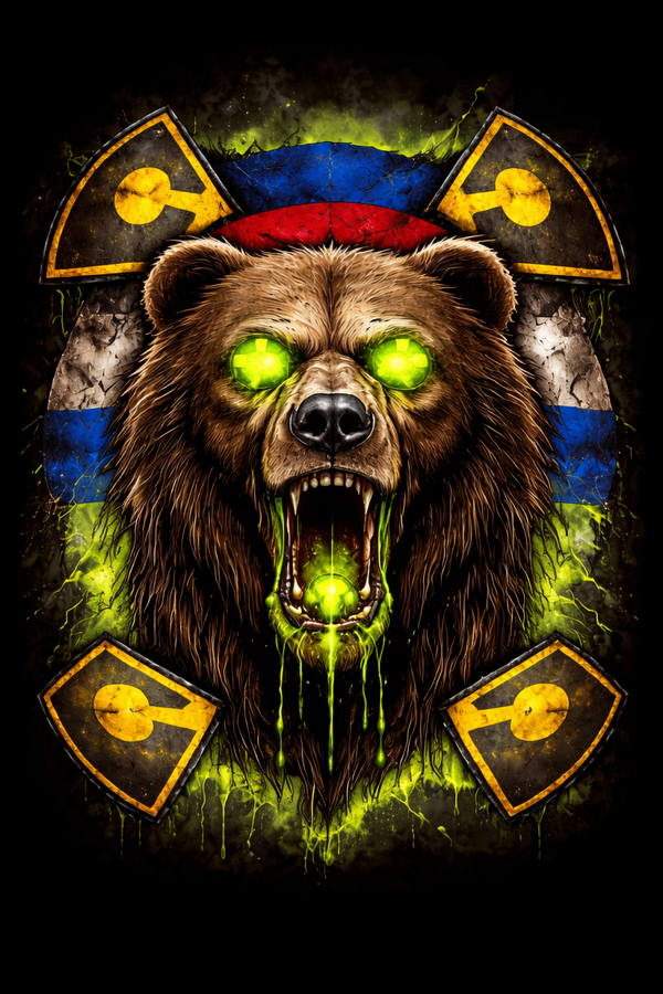 Toxic Minds Radiation Bear Black T-shirt