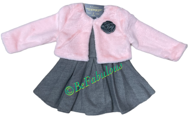 Baby jurkje met bolero Grijs