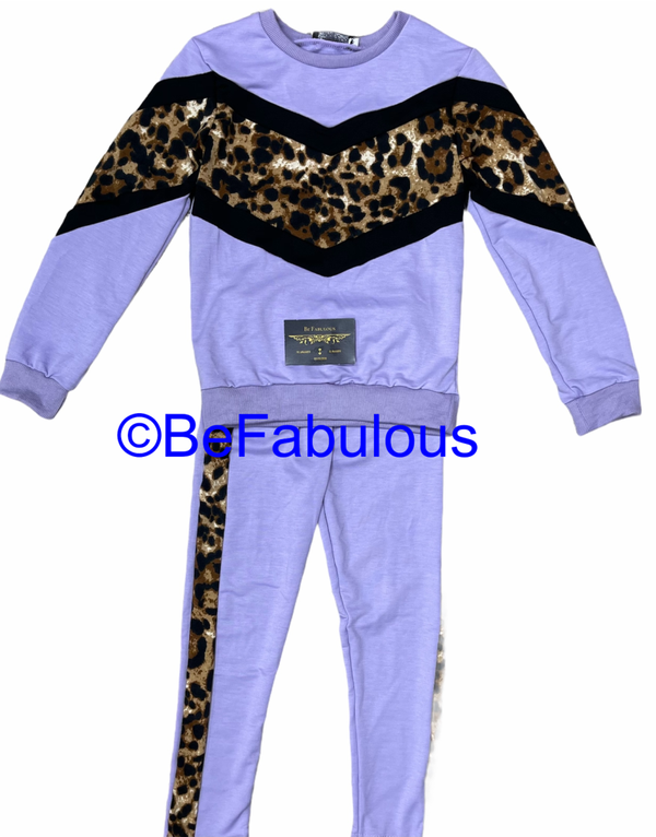 Luipaard baby setje Lila