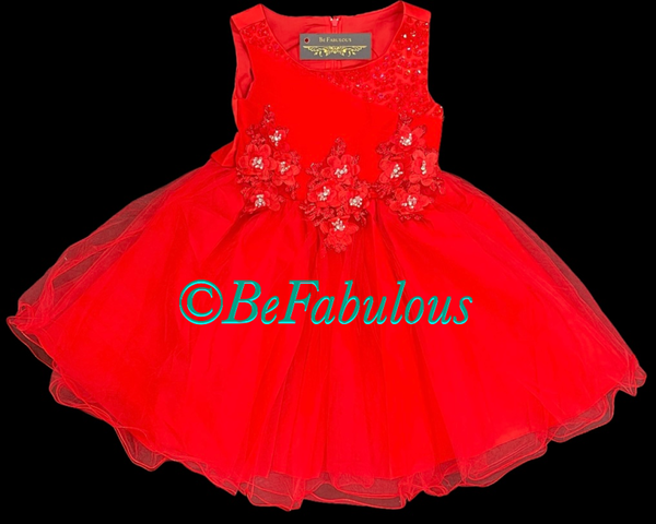 Kinder feestjurk #8 rood