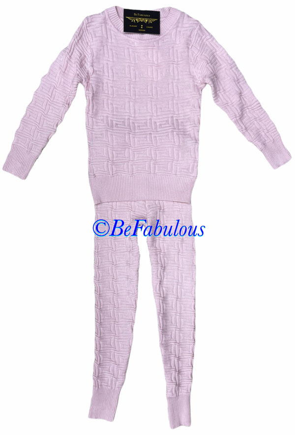 Twin set blokjes print licht Roze