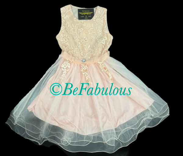 Kinder feestjurk #2 zalm