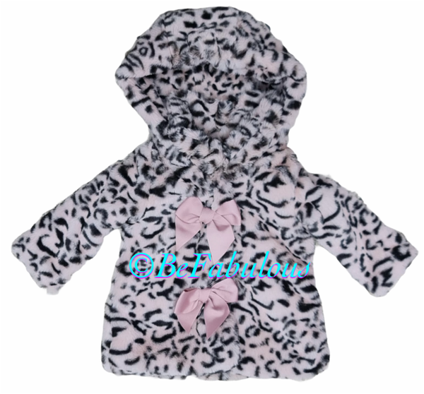 Teddy jasje luipaard print Roze