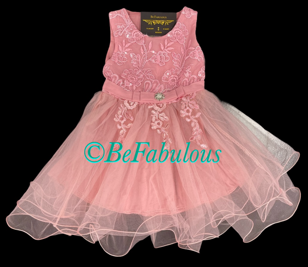 Kinder feestjurk #2 oudroze