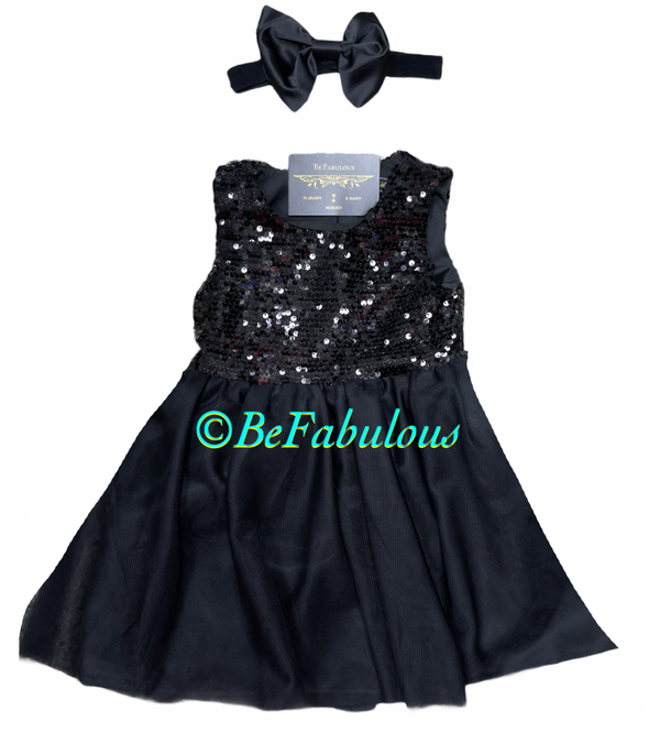 Glitter jurk Zwart