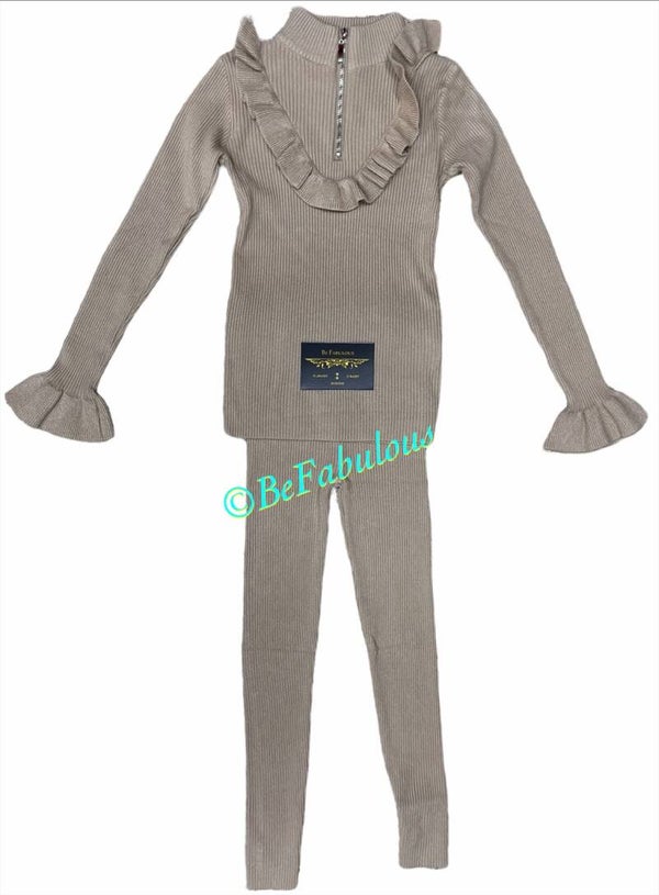 Twin set met rits top Beige