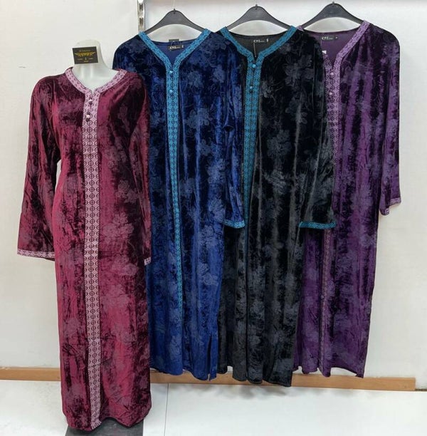 Velours kaftan model Bloem