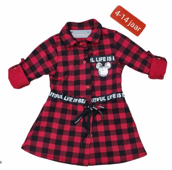 Minni mouse jurkje Zwart Rood