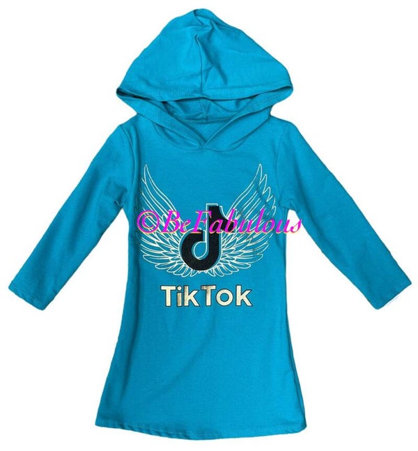 Tik tok jurkje  Blauw