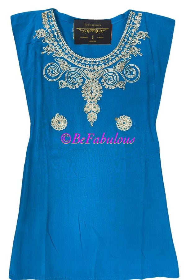 Marokkaanse meisjes huisjurk #1 Blauw