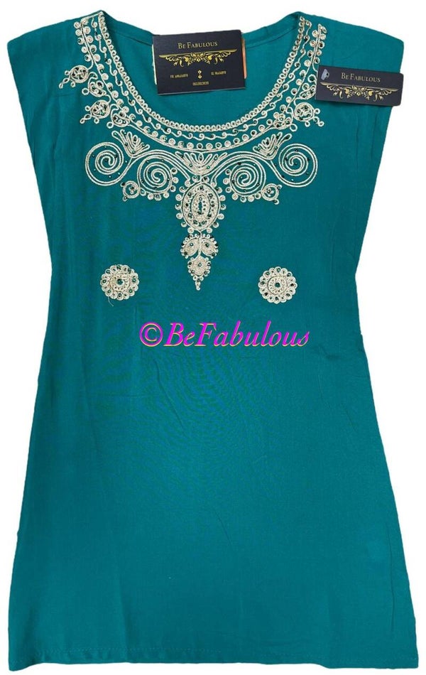 Marokkaanse meisjes huisjurk #1 Turqoise