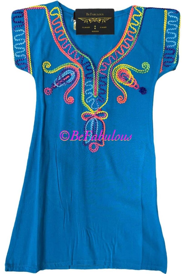 Marokkaanse meisjes huisjurk #2 Blauw