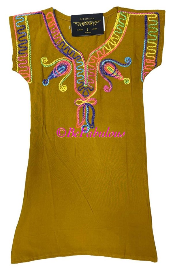 Marokkaanse meisjes huisjurk #2 Geel