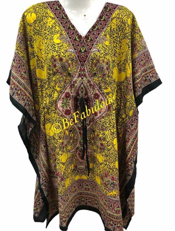 A model kaftan kort #1 Geel