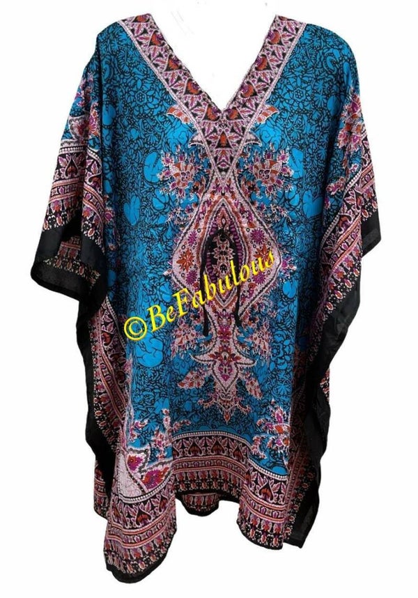 A model kaftan kort #1 licht blauw