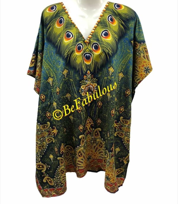 A model kaftan kort #2 Geel