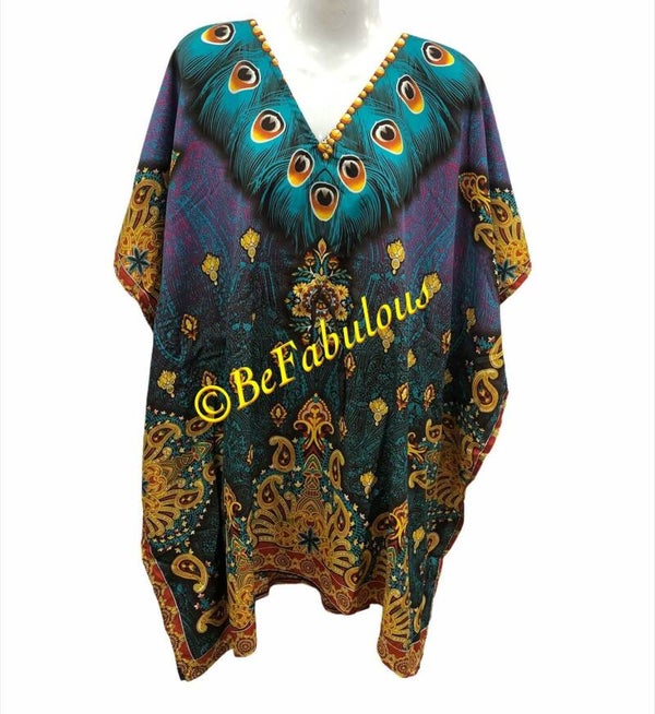 A model kaftan kort #2 Turqoise