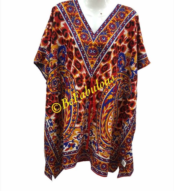 A model kaftan kort #3 Rood