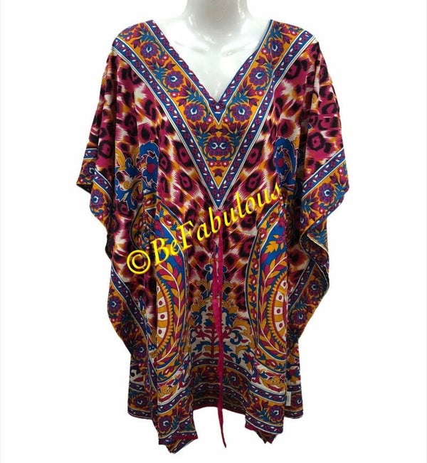 A model kaftan kort #3 Roze