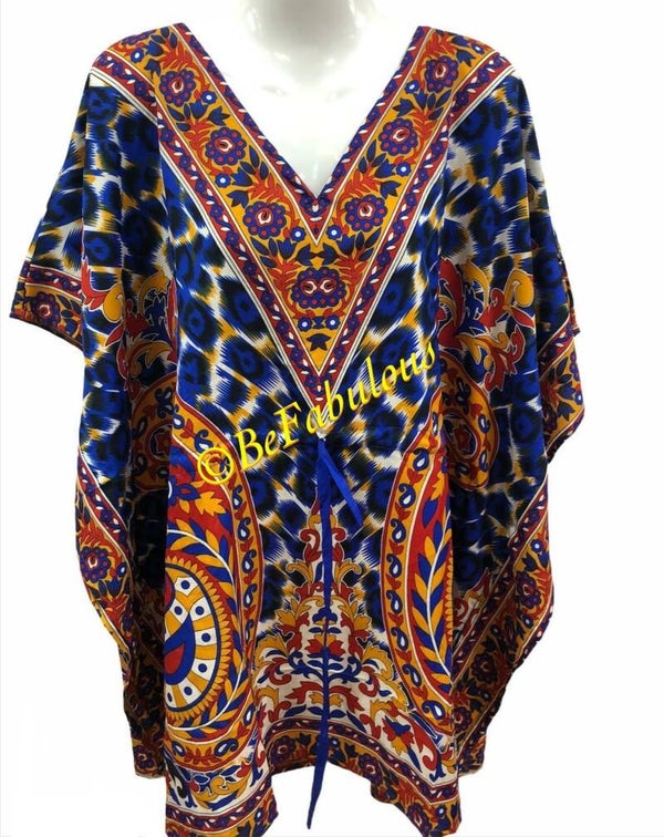 A model kaftan kort #3 Blauw