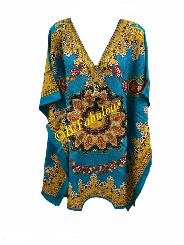 A model kaftan kort #5 Licht blauw