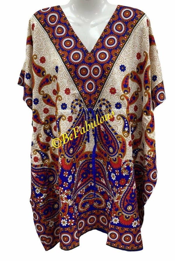 A model kaftan kort #6 Blauw