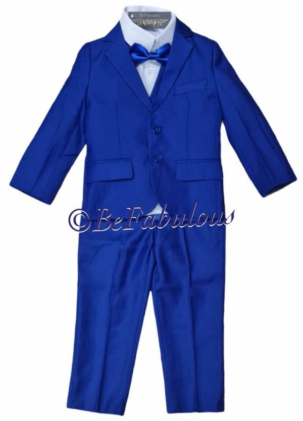 5 delig kostuum koningsblauw