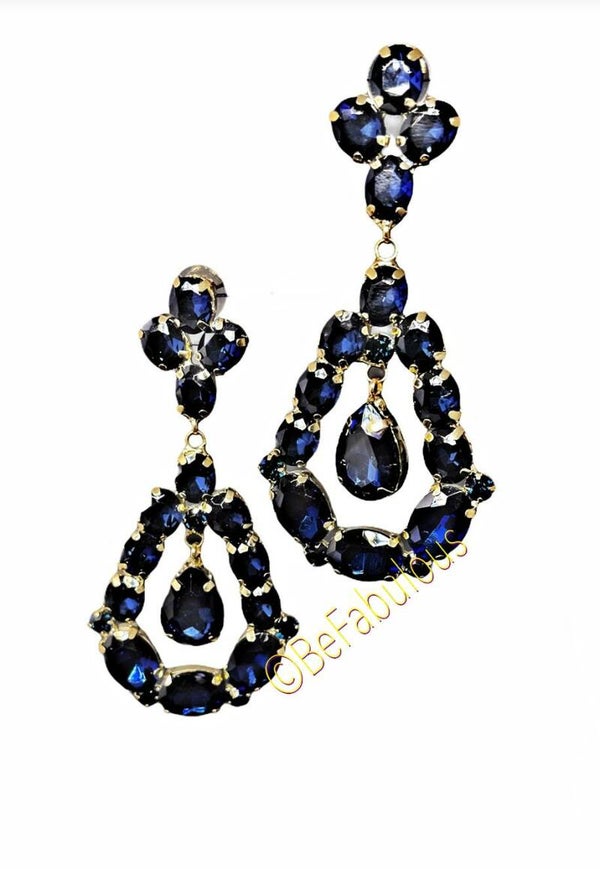 Oorbel #15 Donkerblauw