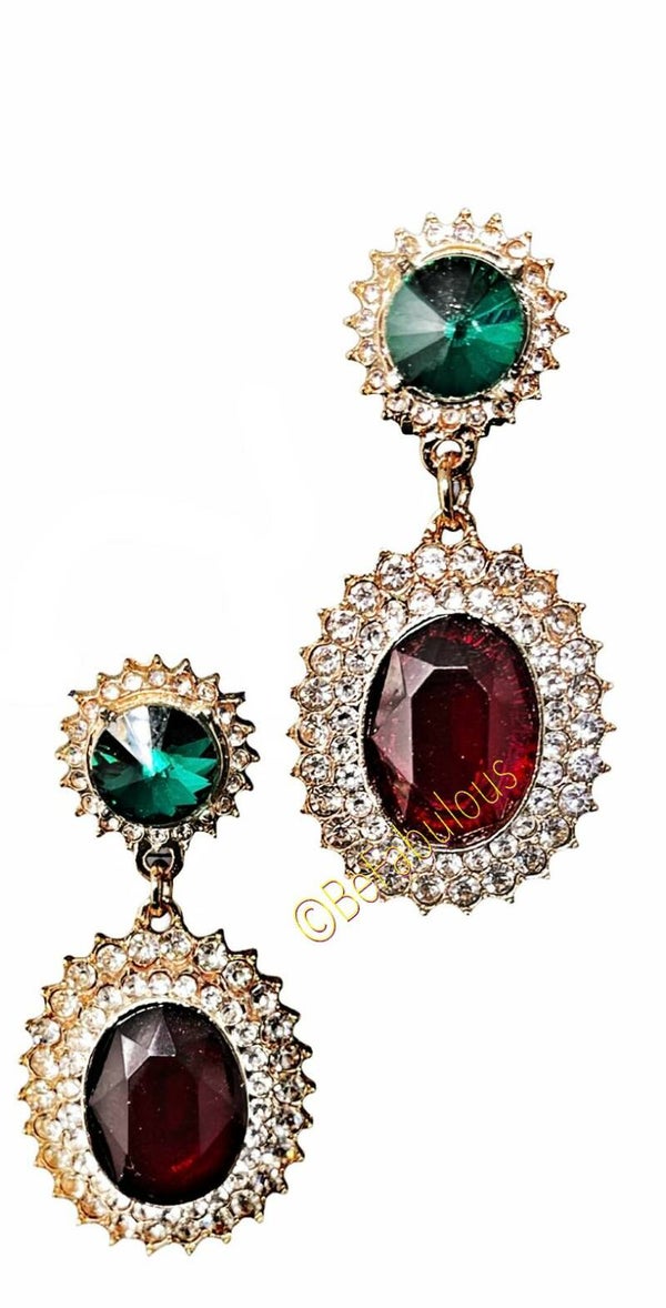 Oorbel #36 Groen/Rood