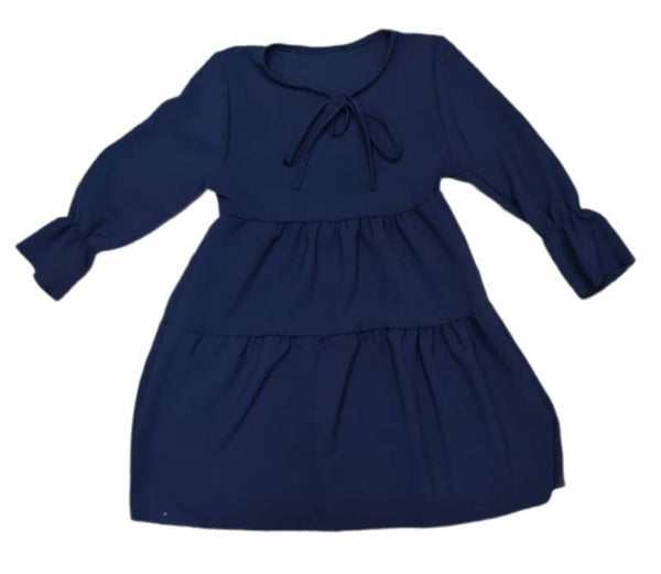 Laagjes jurk donker blauw