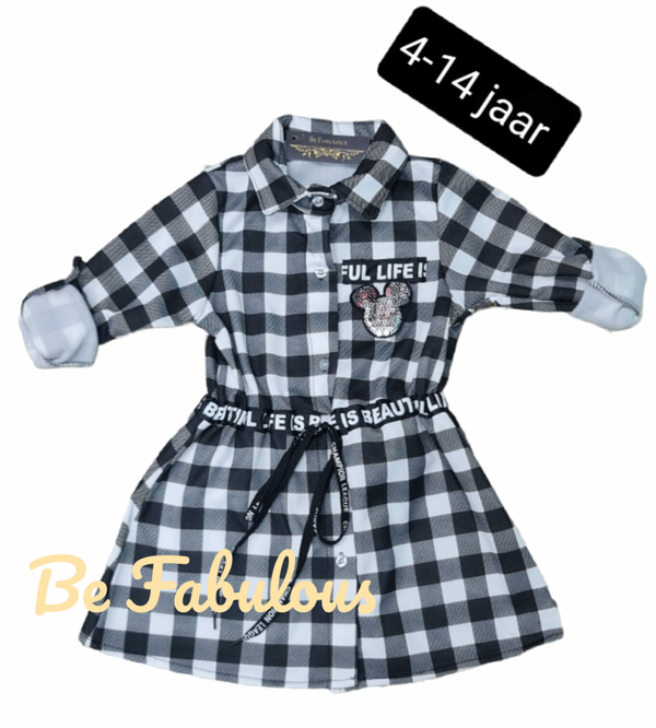 Minni mouse jurkje Zwart/Wit