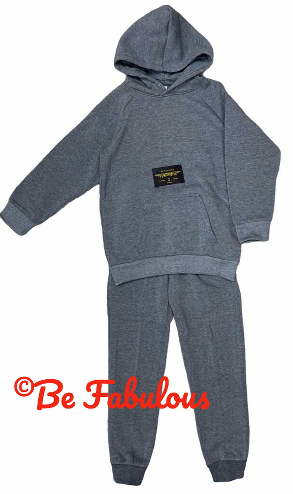 Simpele joggingspak grijs