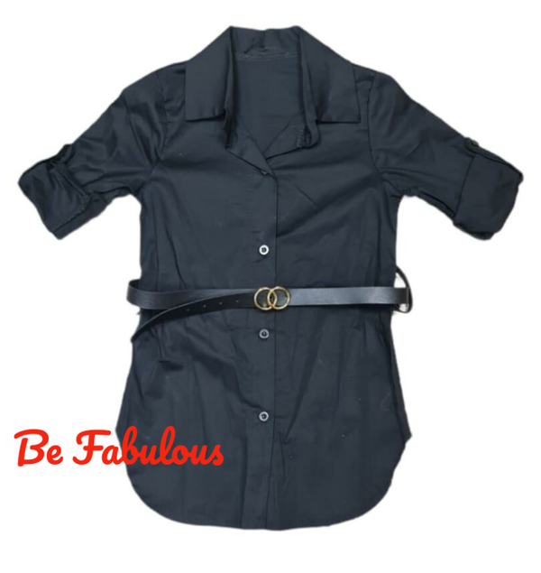 Zwarte tuniek met riem