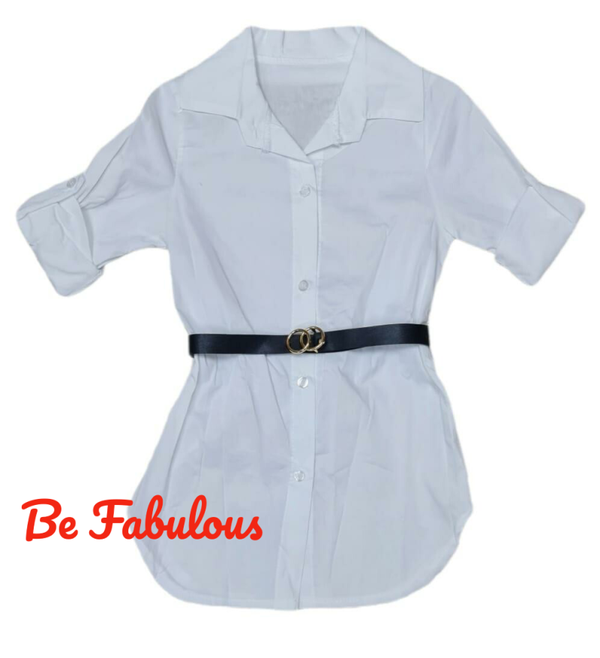 Witte tuniek met riem