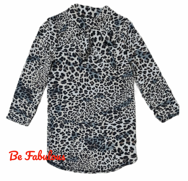 Luipaard print tuniek beige