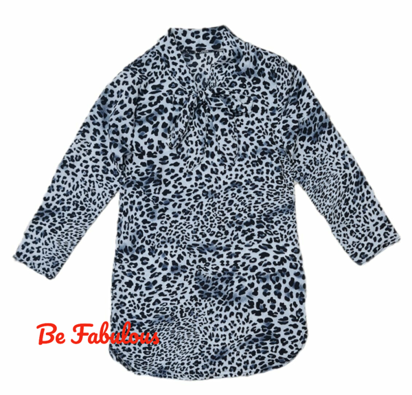 Luipaard print tuniek Grijs